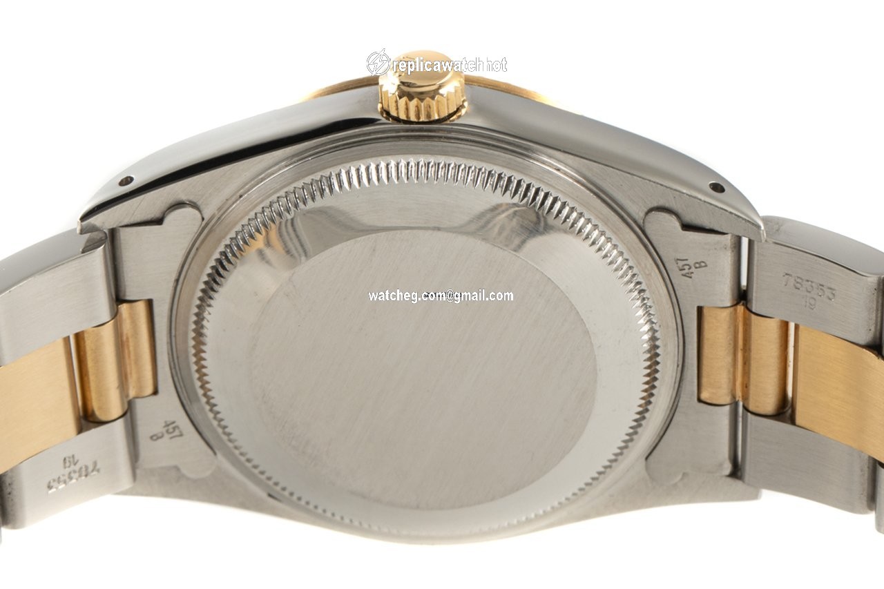 Rolex Oyster Perpetual Date Mens watch Unisex Gold Steel Automatic 15223 4