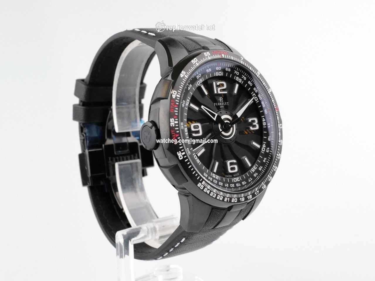 Perrelet Turbine Pilot Mens watch Unisex Automatic Steel A1086 1A 4