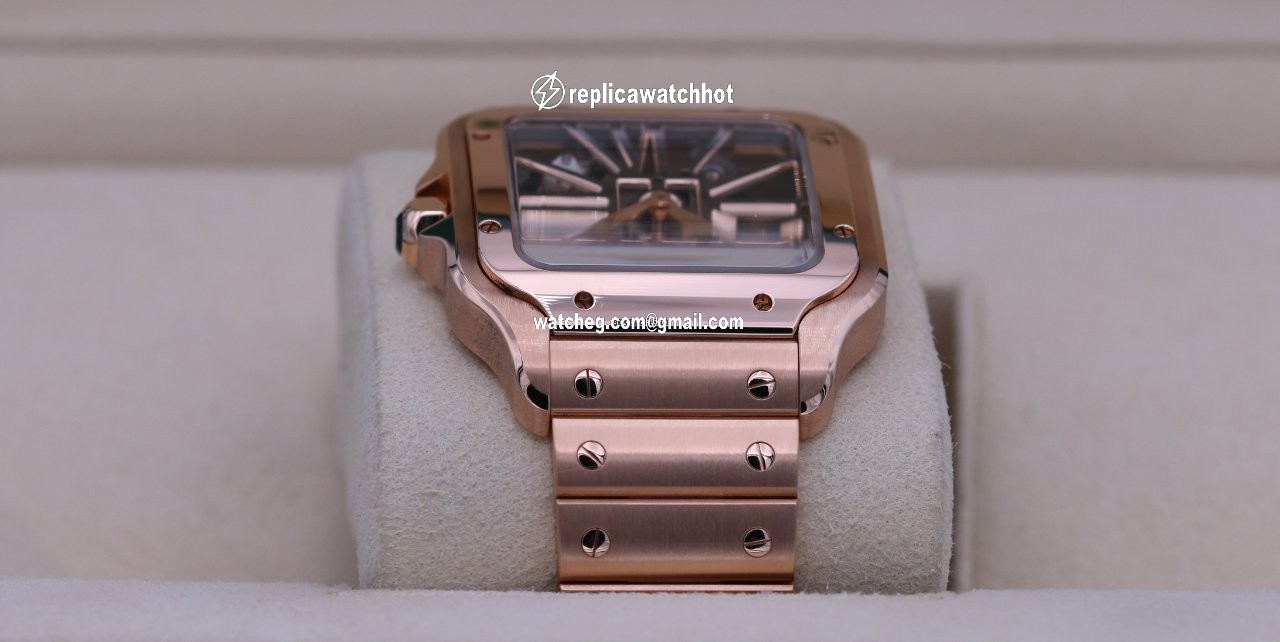 Cartier Santos Mens watch Unisex Manual winding Rose gold WHSA0016 4