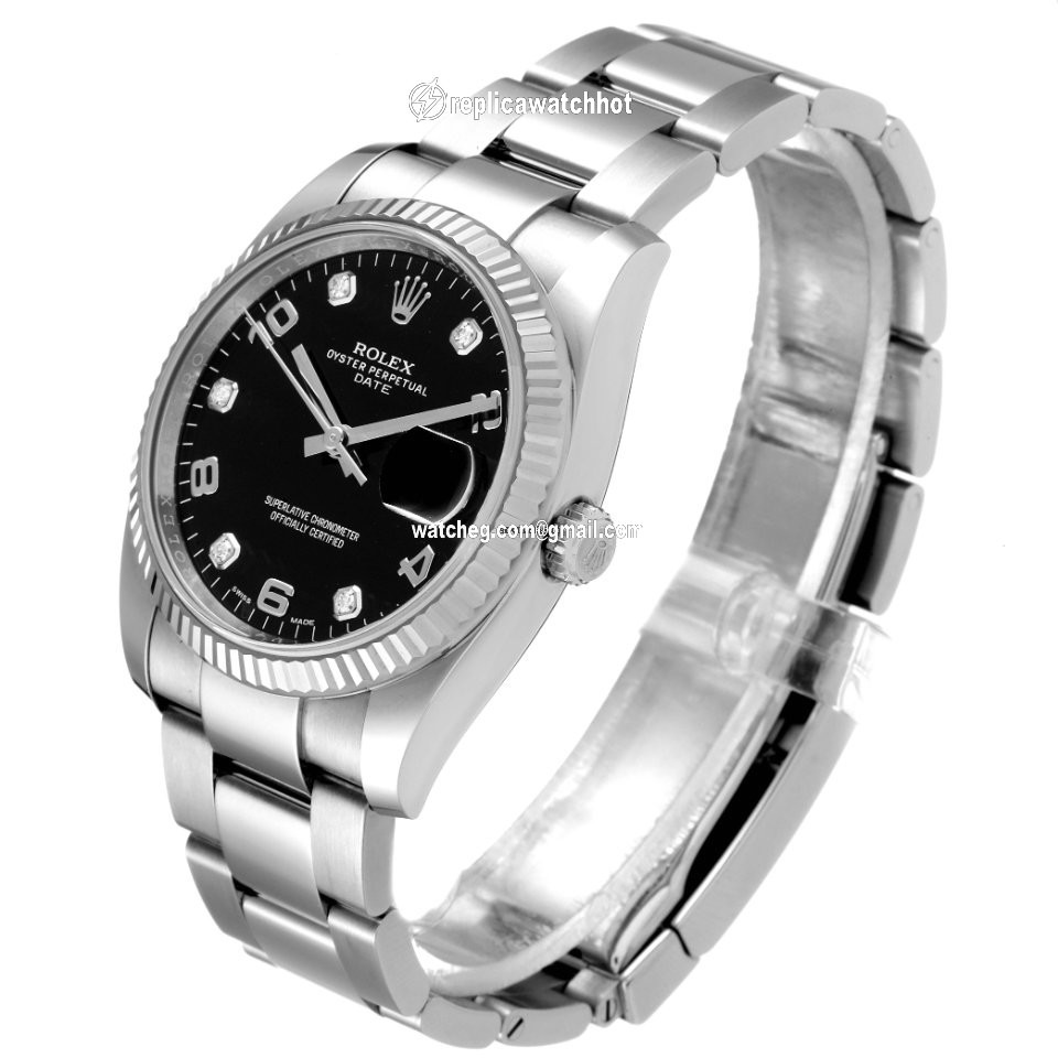 Rolex Oyster Perpetual Date Mens watch Unisex Steel Automatic 115234 4