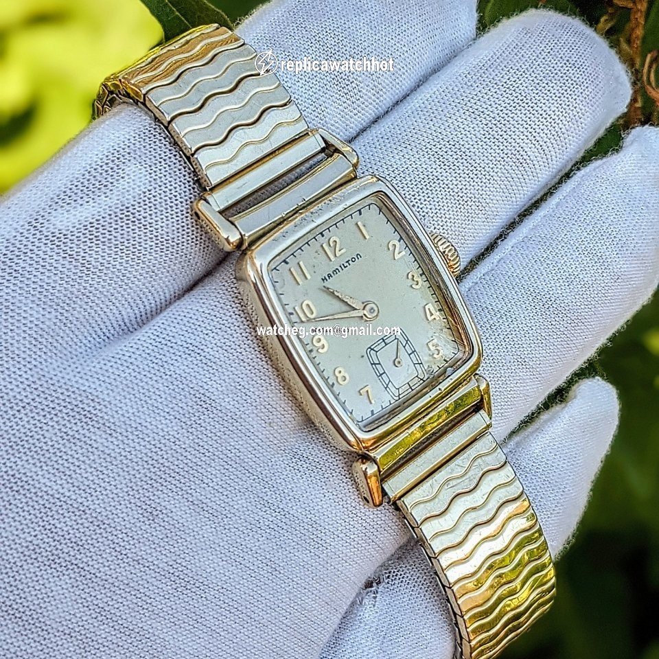 Hamilton Mens watch Unisex Manual winding Gold Steel Hamilton Grade 980 4