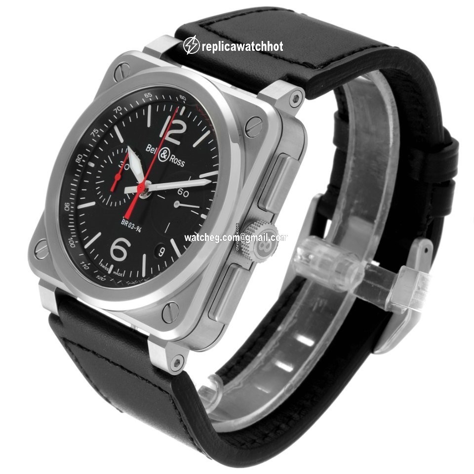 Bell & Ross BR 03-94 Chronographe Mens watch Unisex Automatic Steel BR0394-BLC-ST SCA 4