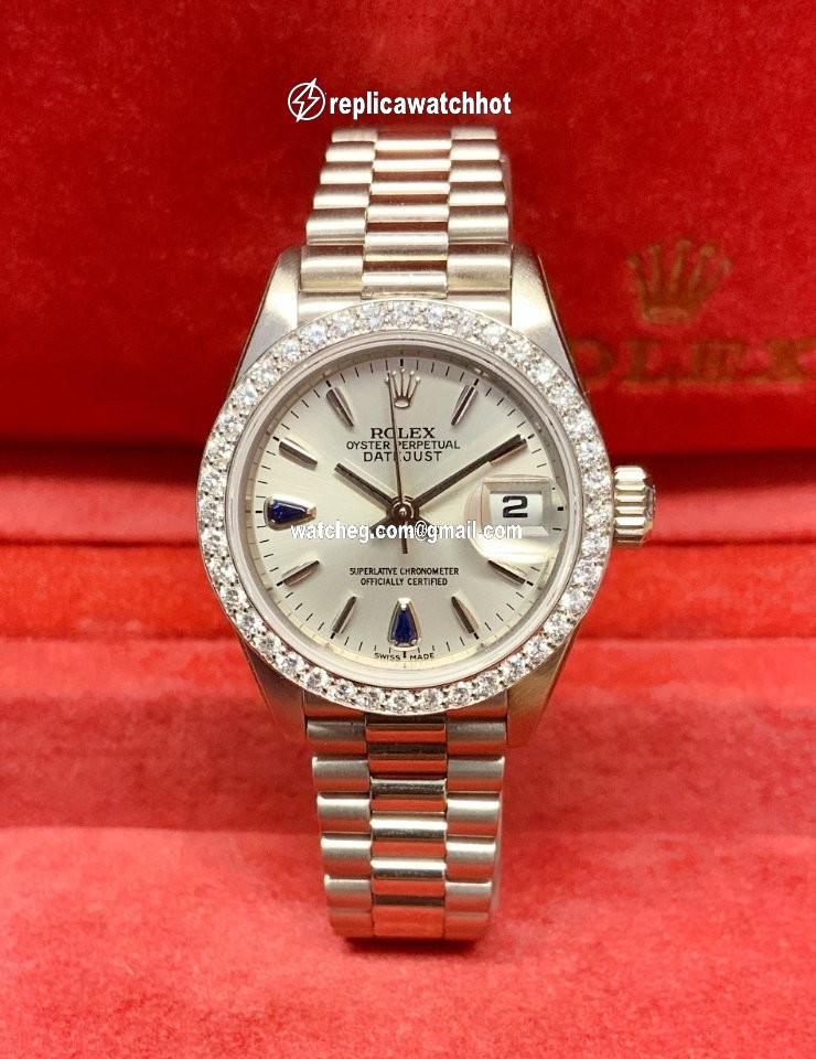 Rolex Lady-Datejust Womens watch White gold Automatic 69139 4