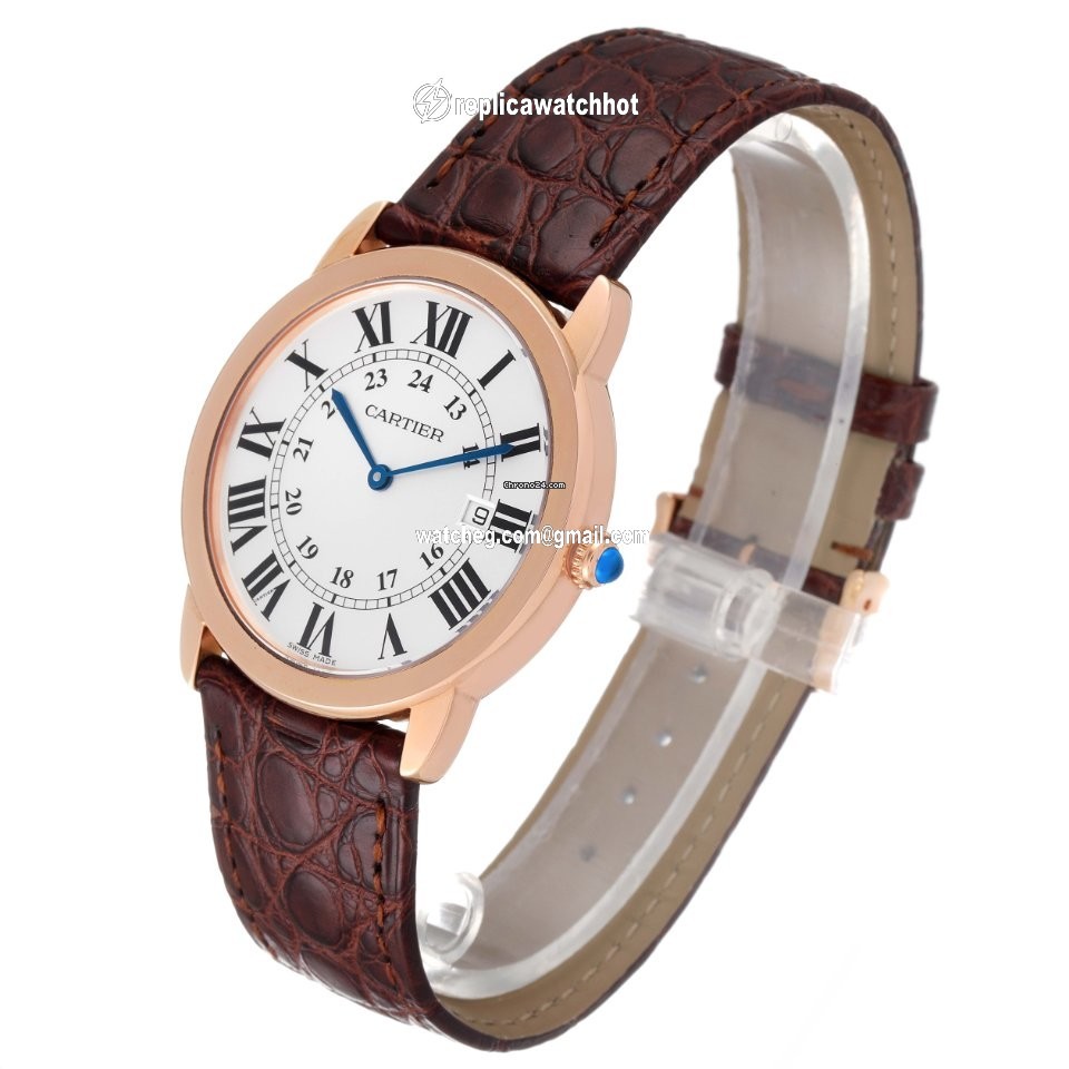 Cartier Ronde Solo de Cartier Mens watch Unisex Quartz Gold Steel W6701008 4