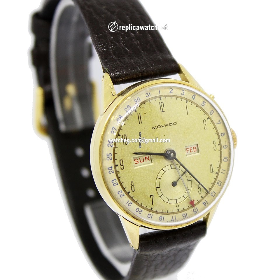 Movado Mens watch Unisex Manual winding Yellow gold 4776 4