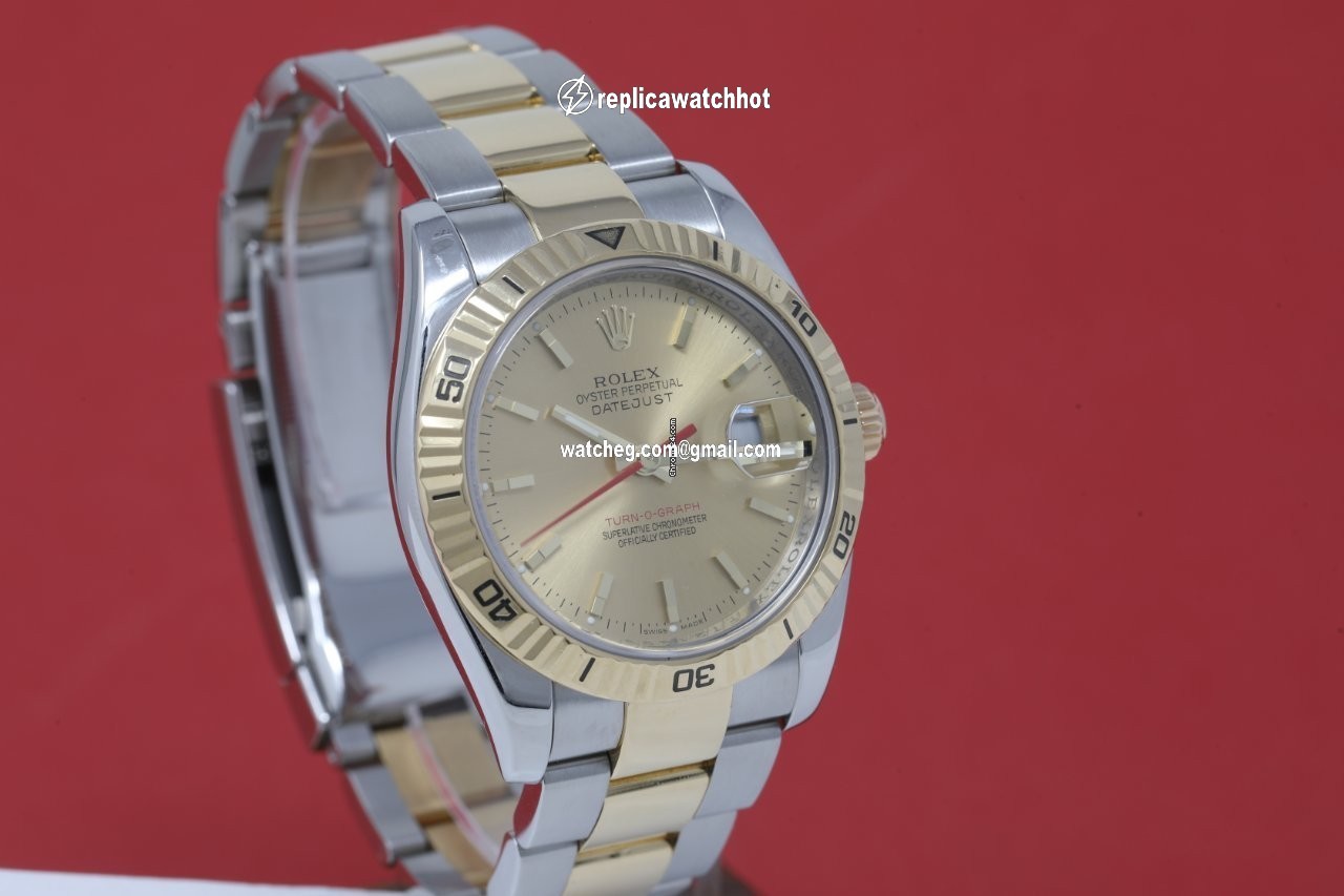 Rolex Datejust Turn-O-Graph Mens watch Unisex Gold Steel Automatic 116263 4