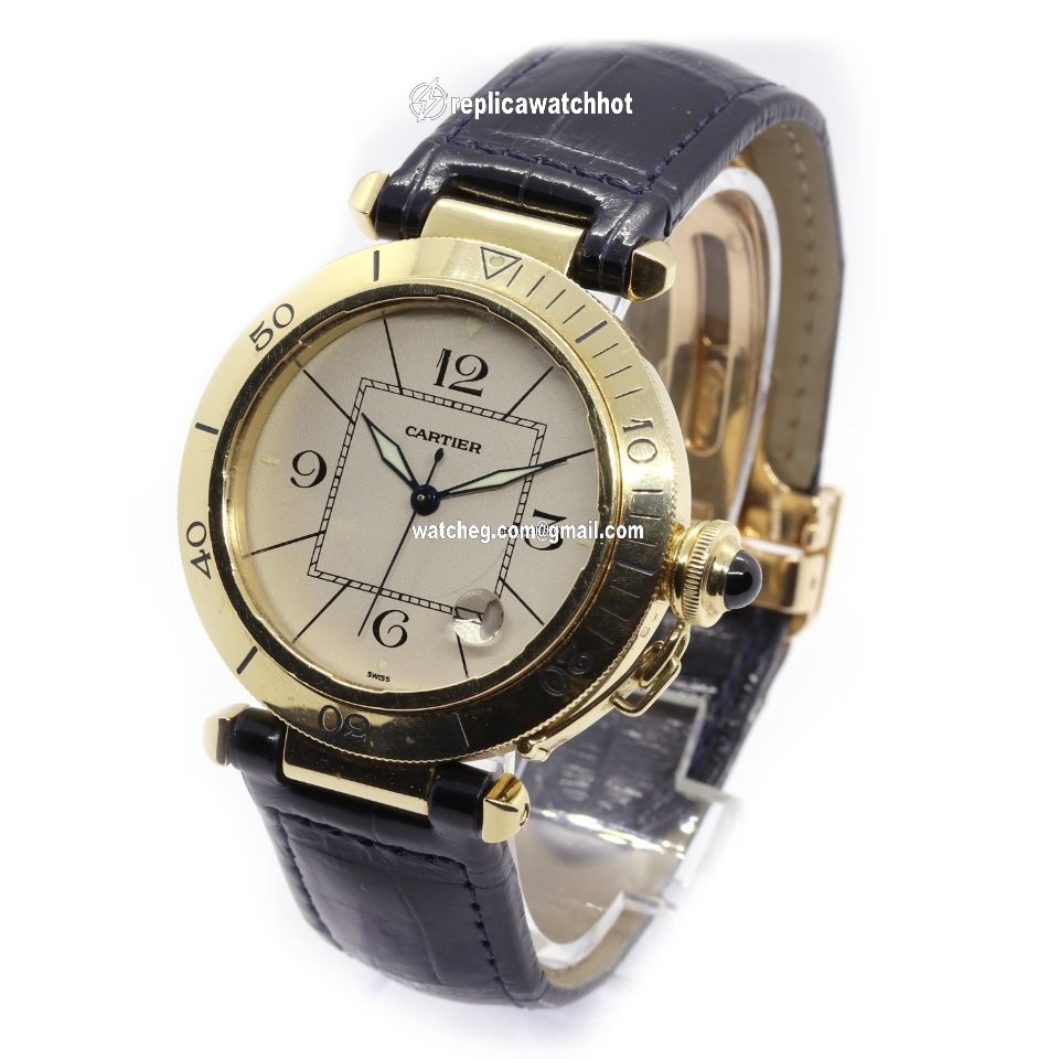 Cartier Pasha Mens watch Unisex Automatic Yellow gold 1021 4