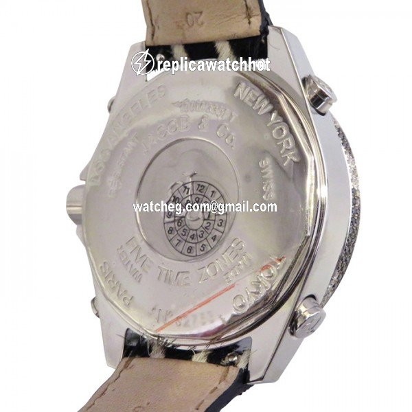Jacob & Co. Five Time Zone Quartz Steel JC-M65D 4
