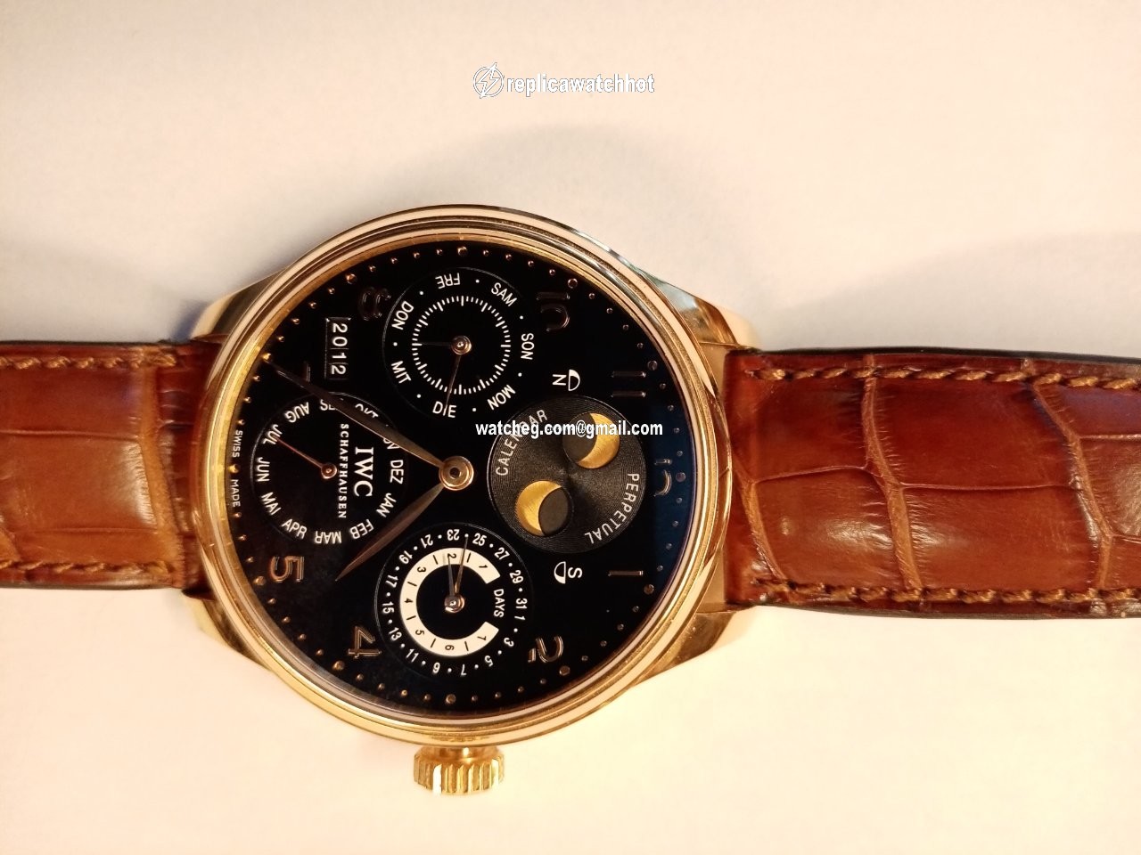 IWC Portuguese Perpetual Calendar Mens watch Unisex Automatic Rose gold IW502101 4