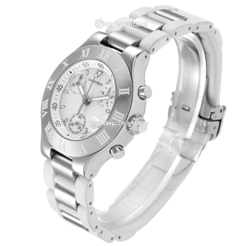 Cartier 21 Chronoscaph Mens watch Unisex Quartz Steel W10184U2 4