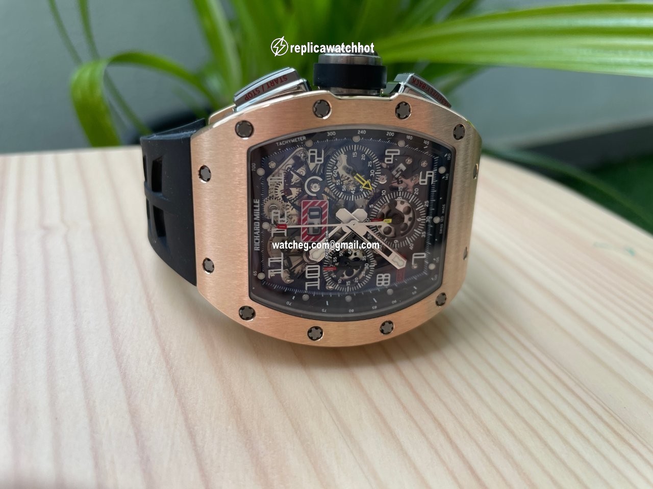 Richard Mille RM 011 Mens watch Unisex Automatic Rose gold RM011 AJ RG 4