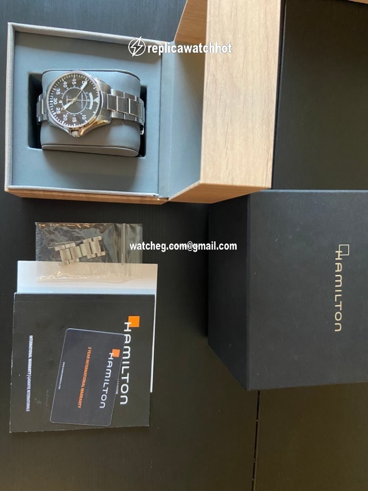 Hamilton Khaki Pilot Day Date Mens watch Unisex Automatic Steel H64615135 4