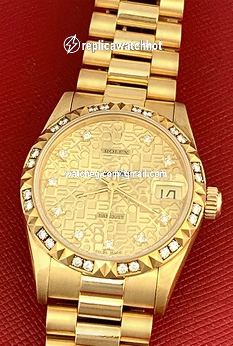 Rolex Datejust 31 Mens watch Unisex Yellow gold Automatic 68258 4