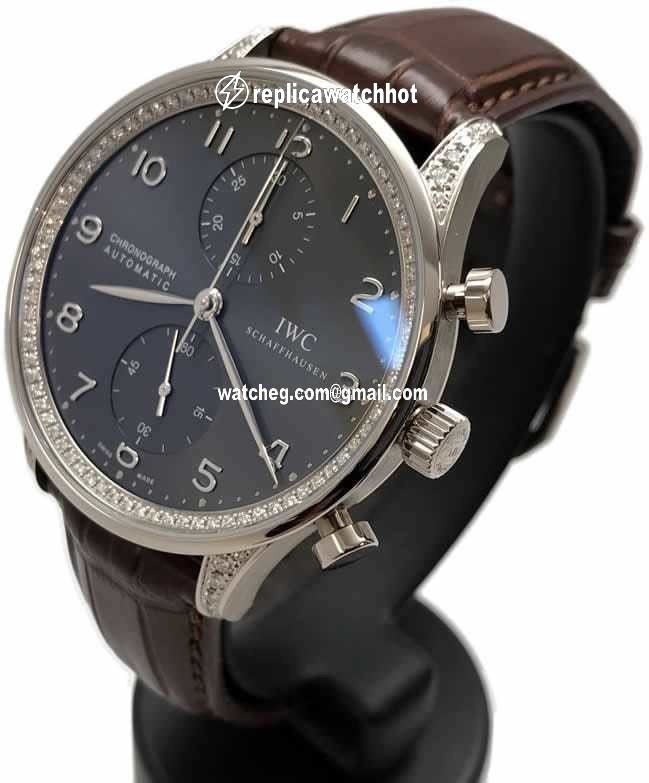IWC Portuguese Chronograph Mens watch Unisex Automatic White gold 3714.74 4