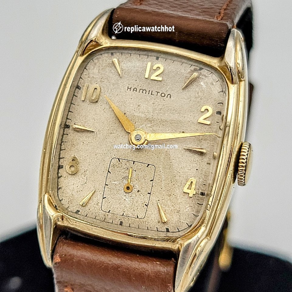 Hamilton Mens watch Unisex Manual winding Gold Steel Hamilton Grade 747 4
