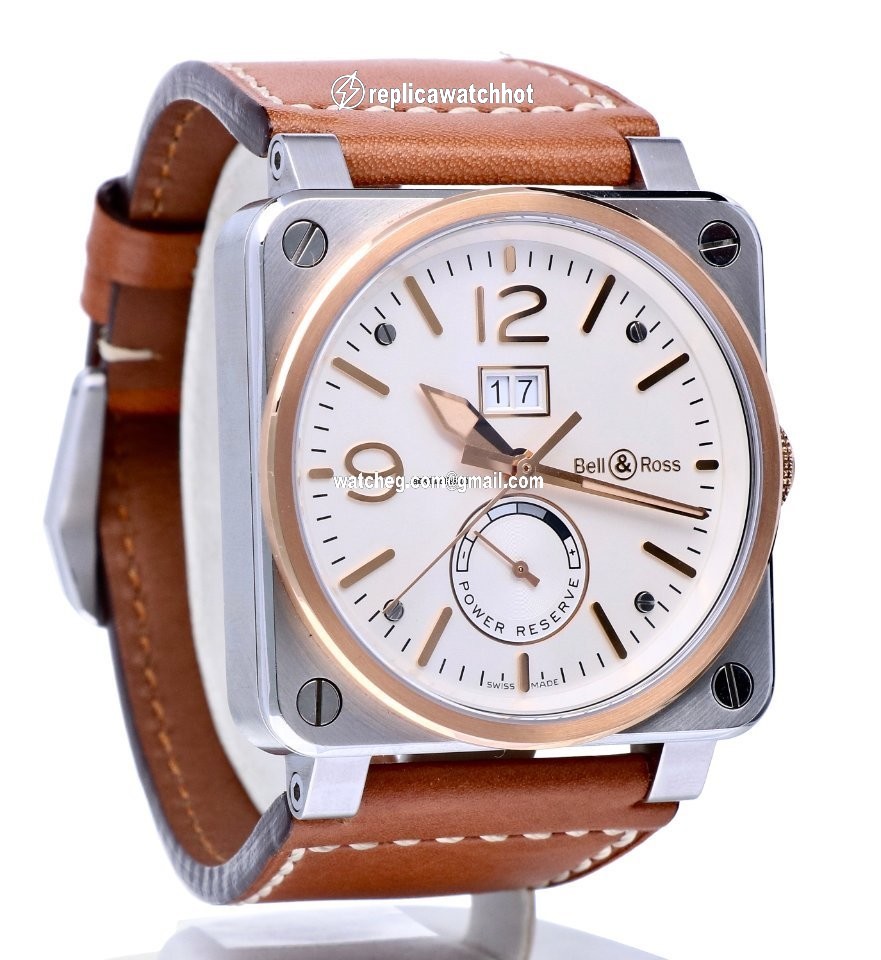 Bell & Ross BR 03-90 Grande Date et Reserve de Marche Mens watch Unisex Automatic Gold Steel BR0390-BICOLOR 4