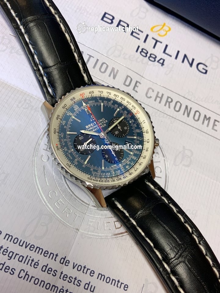 Breitling Navitimer 1 B01 Chronograph 43 Mens watch Unisex Automatic Steel AB0121211C1P1 4