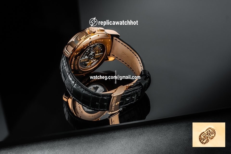 Zenith Mens watch Unisex Automatic Rose gold 18 1260 4047 4