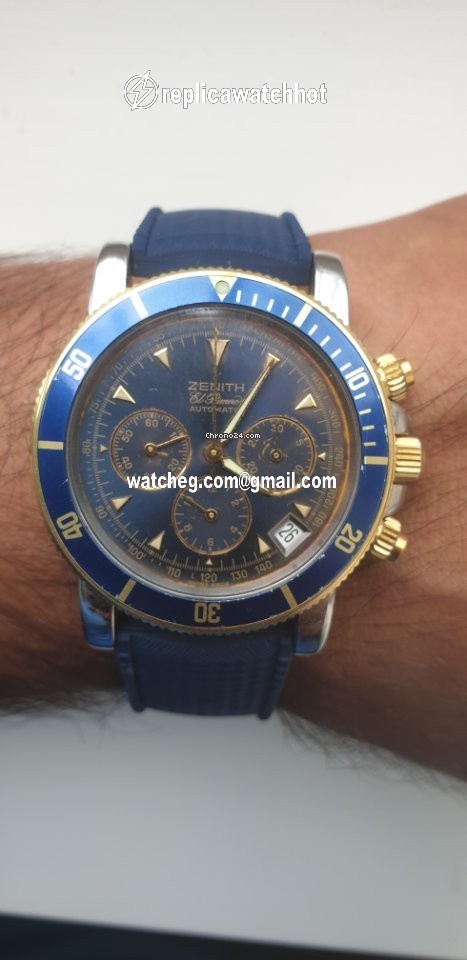 Zenith El Primero Chronograph Mens watch Unisex Automatic Gold Steel 53.0370.400 4