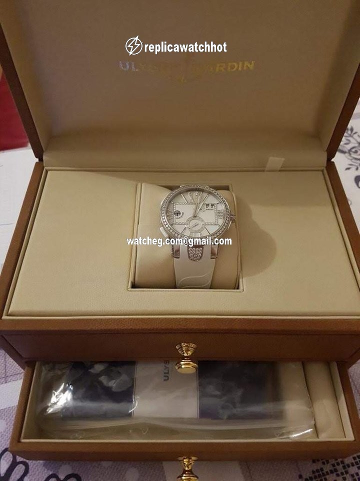 Ulysse Nardin Executive Dual Time Lady Womens watch Automatic Steel 243-10B 391 4