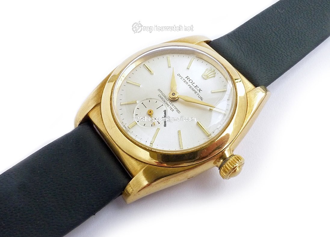 Rolex Bubble Back Mens watch Unisex Yellow gold Automatic 3130 4