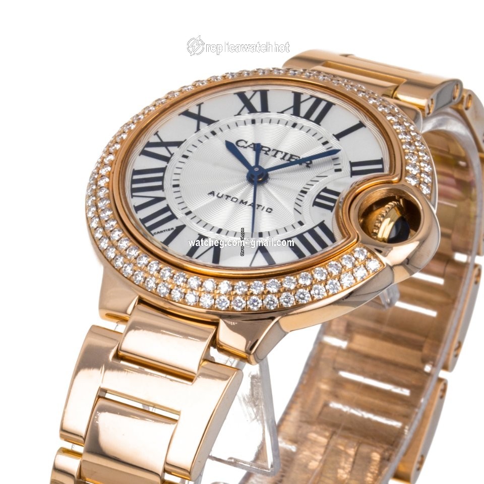 Cartier Ballon Bleu 33mm Womens watch Automatic Rose gold WE902064  3682 4