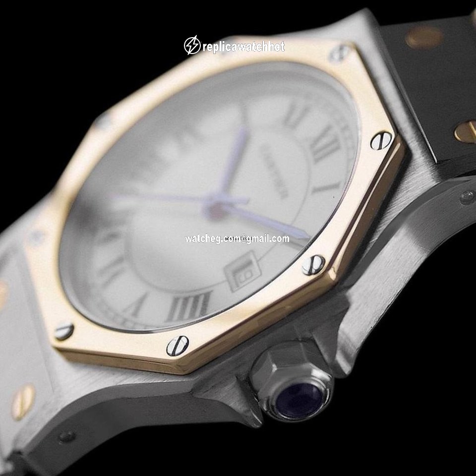 Cartier Santos Mens watch Unisex Automatic Gold Steel 8349ST 4