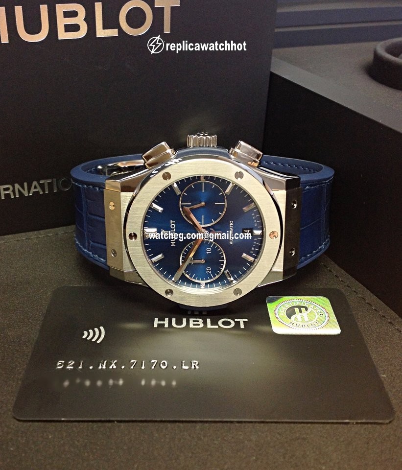 Hublot Classic Fusion Blue Mens watch Unisex Automatic Titanium 521.nx.7170.lr 4