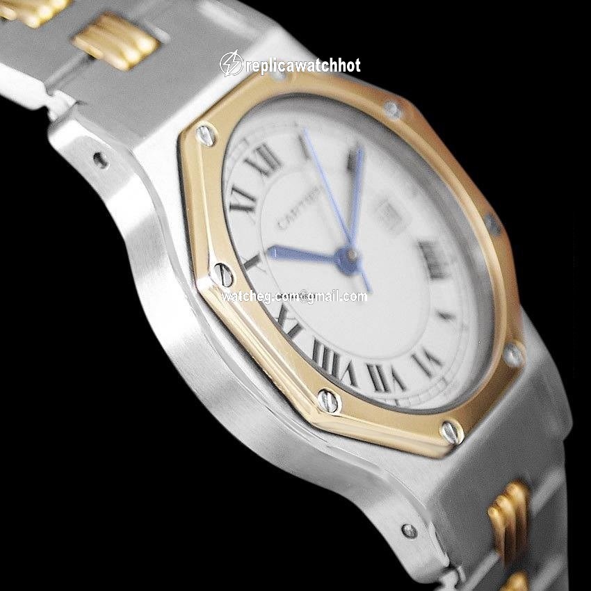 Cartier Santos Mens watch Unisex Automatic Gold Steel 8306ST 4