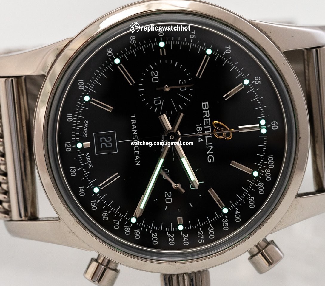 Breitling Transocean Chronograph 38 Mens watch Unisex Automatic Steel A4131012 BC06 4