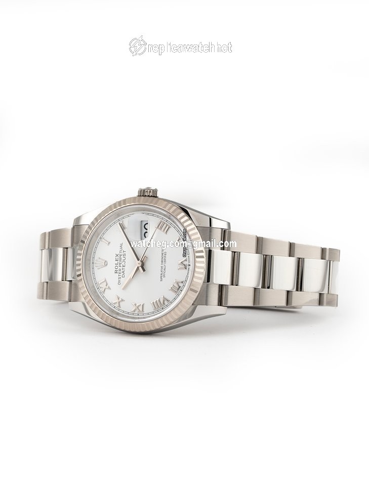 Rolex Datejust 36 Mens watch Unisex White gold Automatic 126234 White Roman Oyster 4