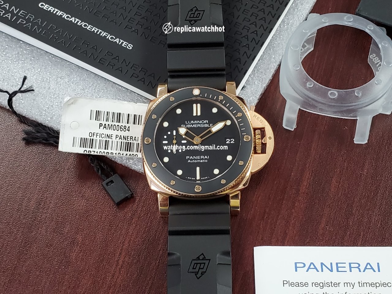 Panerai Luminor Submersible 1950 3 Days Automatic Mens watch Unisex Automatic Rose gold PAM 00684 4