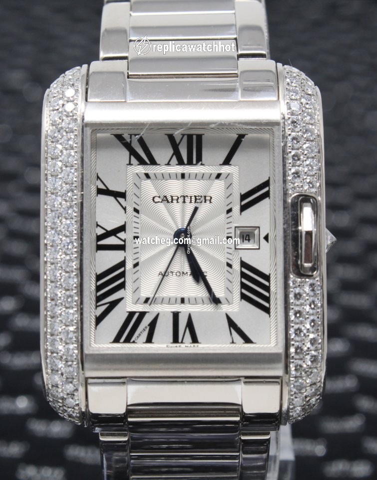 Cartier Tank Anglaise Mens watch Unisex Automatic White gold WT100009 4