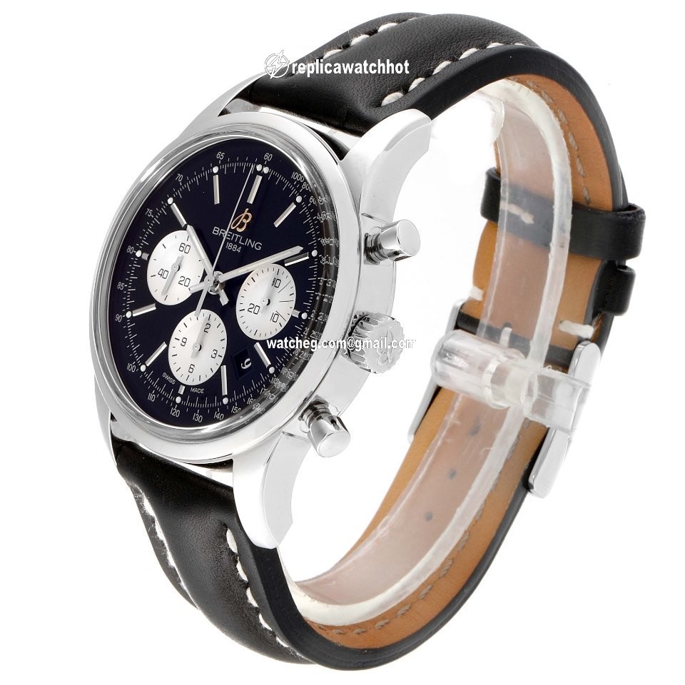 Breitling Transocean Chronograph Mens watch Unisex Automatic Steel AB0151 4