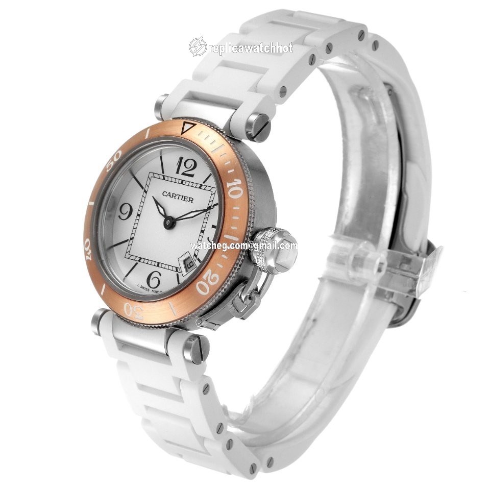 Cartier Pasha Seatimer Mens watch Unisex Quartz Steel W3140001 4