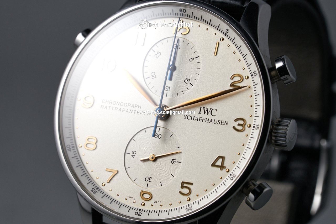 IWC Portuguese Chronograph Mens watch Unisex Manual winding Steel IW3712 4