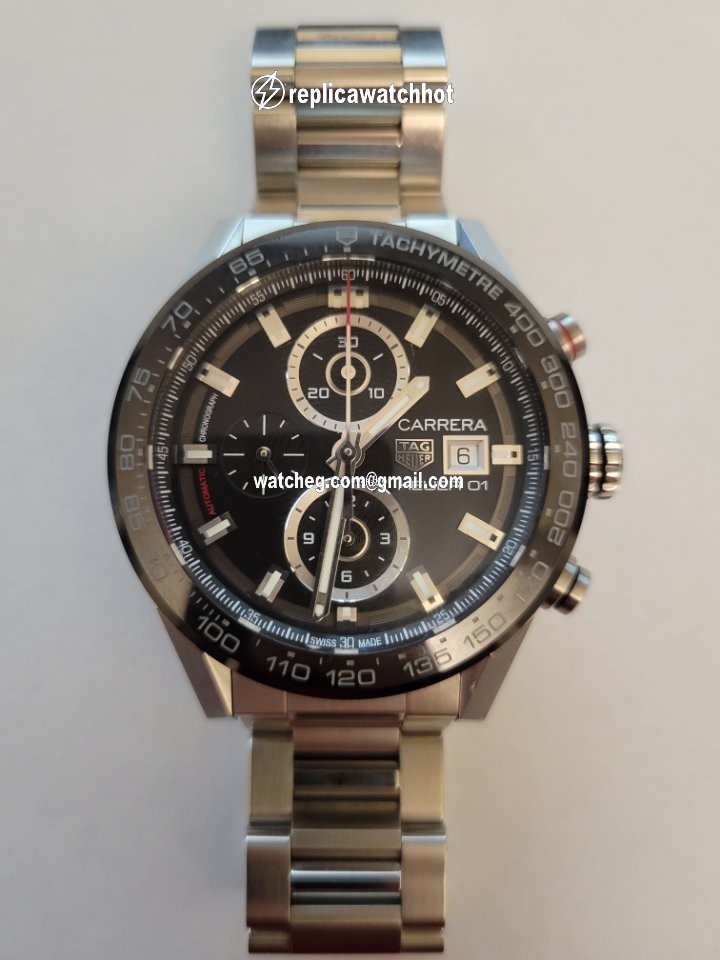 TAG Heuer Carrera Calibre HEUER 01 Mens watch Unisex Automatic Steel CAR201Z 4