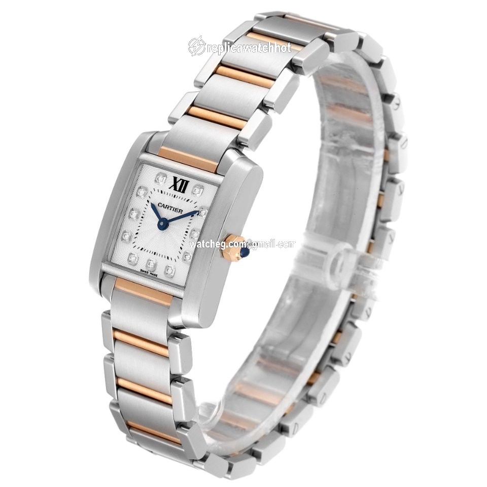 Cartier Tank Francaise Womens watch Quartz Gold Steel WE110004 4