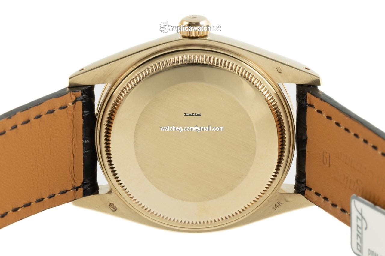 Rolex Oyster Perpetual Date Mens watch Unisex Yellow gold Automatic 1501 4