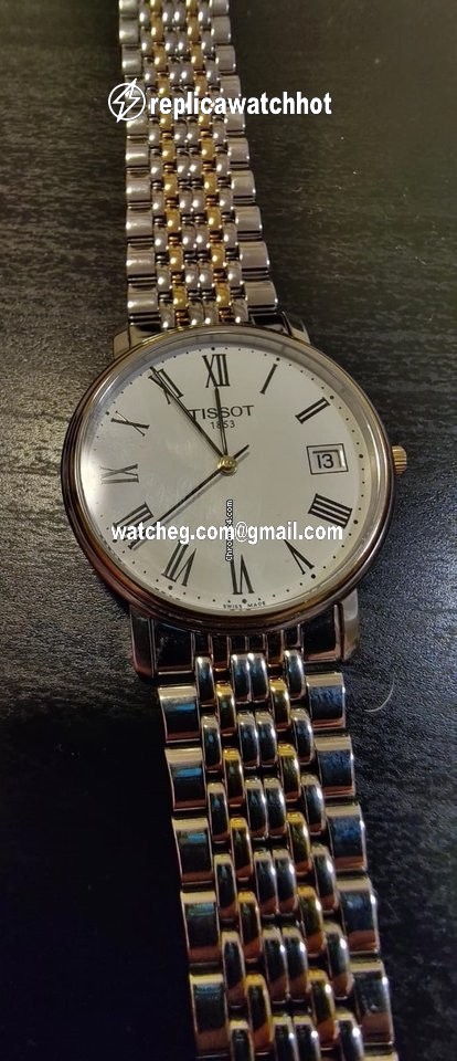 Tissot Mens watch Unisex Quartz Gold Steel T870 970 4