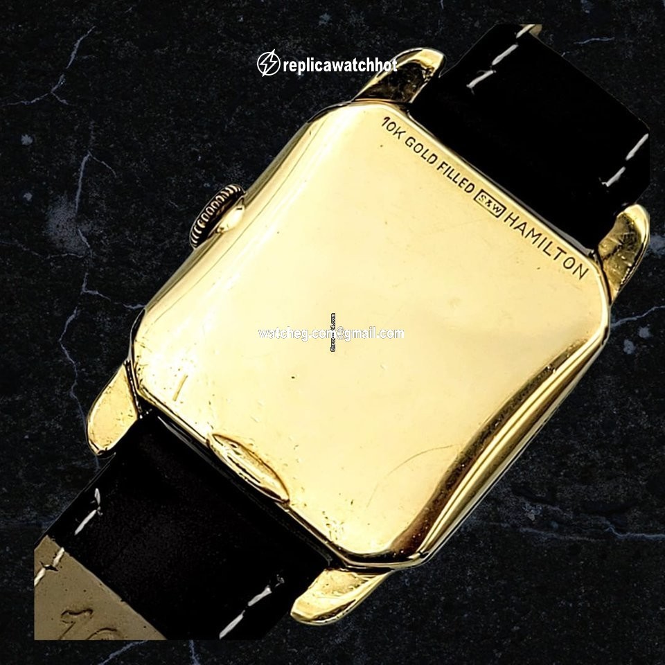 Hamilton Mens watch Unisex Manual winding Gold Steel Hamilton Grade 747 4