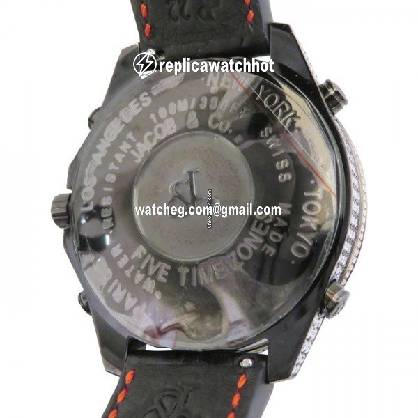 Jacob & Co. Five Time Zone Quartz Steel JC-47BKBDC 4