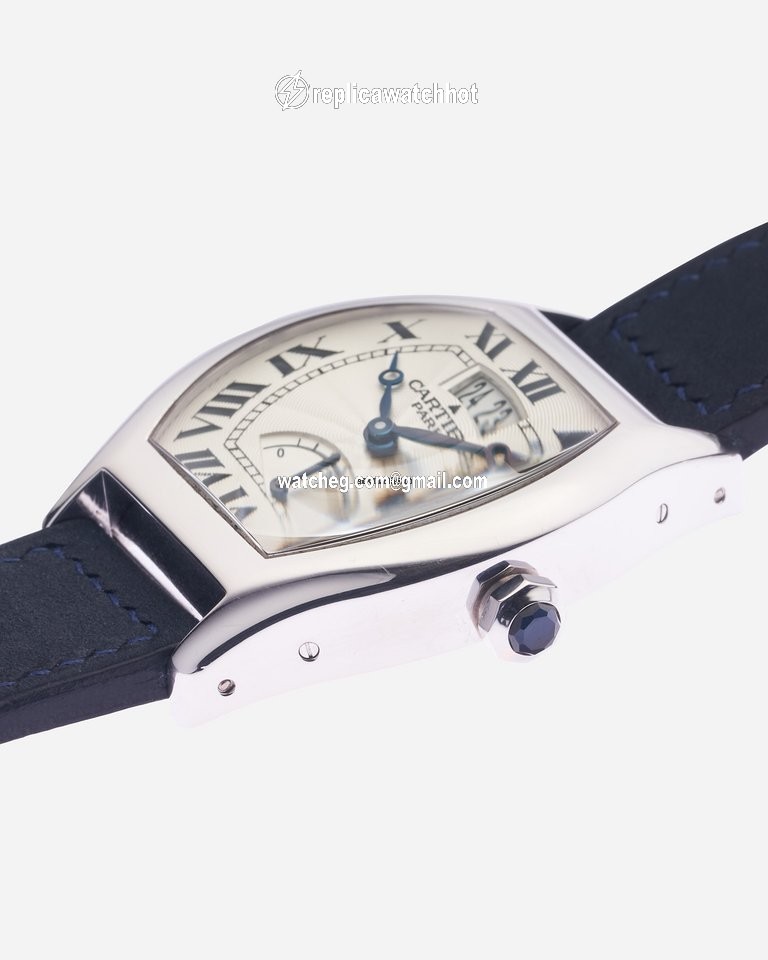 Cartier Tortue Mens watch Unisex Manual winding White gold 2688G 4