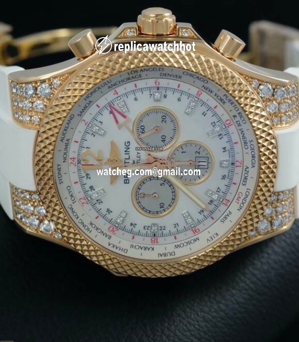 Breitling Bentley GMT Mens watch Unisex Automatic Rose gold R47362 4