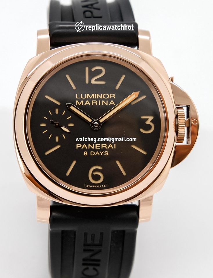 Panerai Luminor Marina 8 Days Mens watch Unisex Manual winding Red gold PAM 00511 4