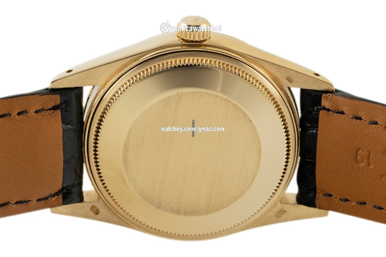 Rolex Oyster Perpetual Date Mens watch Unisex Yellow gold Automatic 15038 4