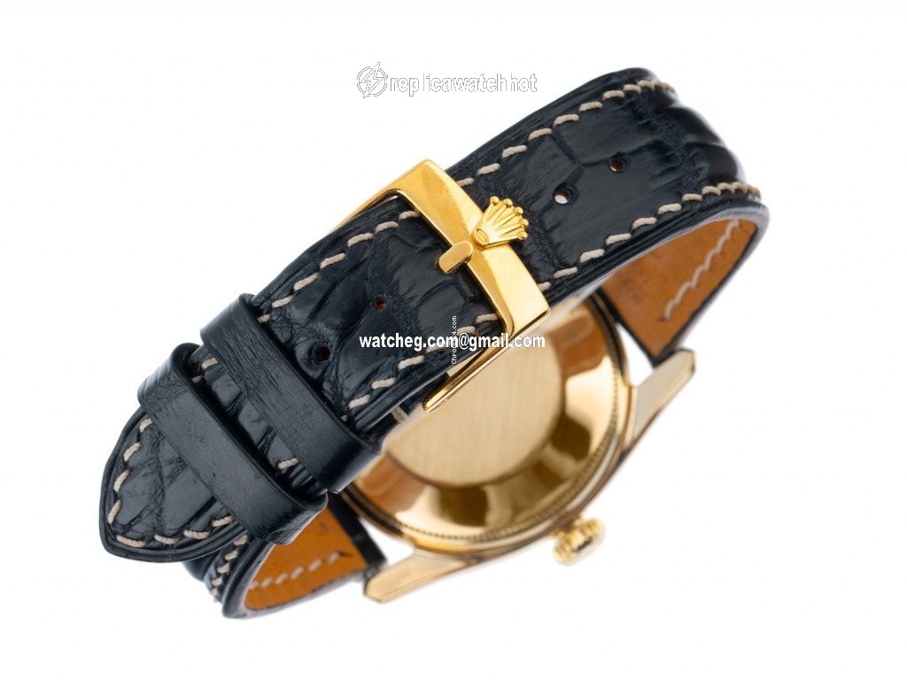 Rolex Oyster Perpetual 34 Mens watch Unisex Yellow gold Automatic 6090 4
