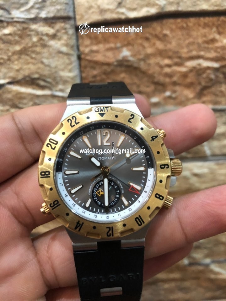 Bulgari Diagono Mens watch Unisex Automatic Yellow gold GMT 40 G 4
