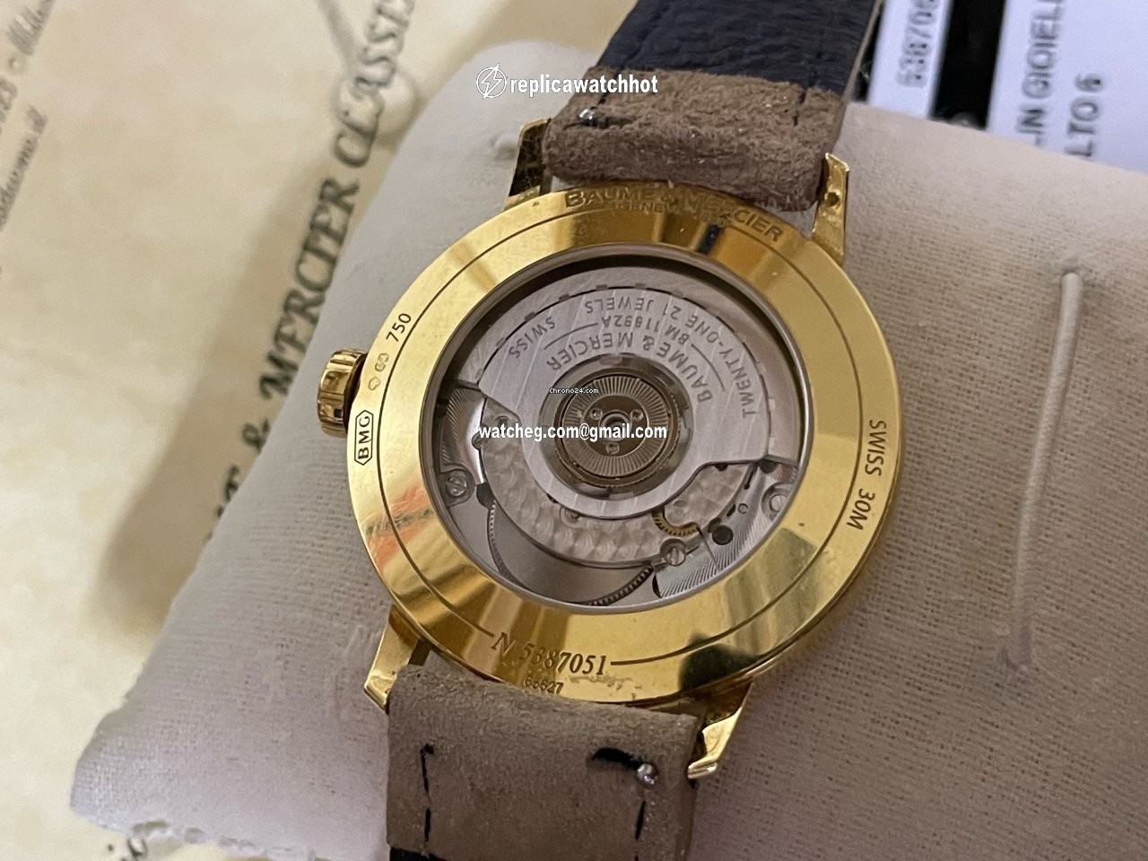 Baume & Mercier Classima Mens watch Unisex Automatic Yellow gold MOA08787 4