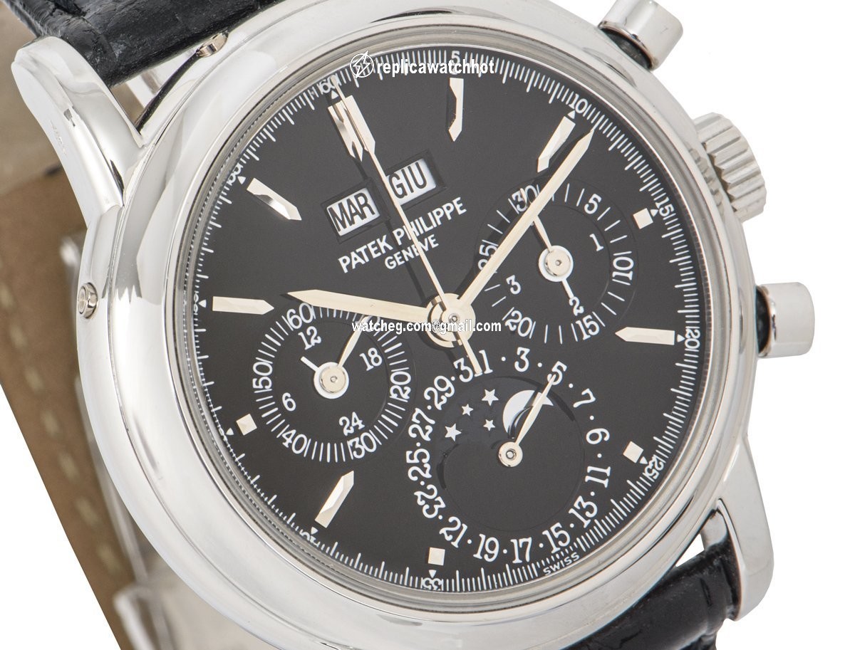 Patek Philippe Perpetual Calendar Chronograph Mens watch Unisex Manual winding Platinum 3970EP-027 4